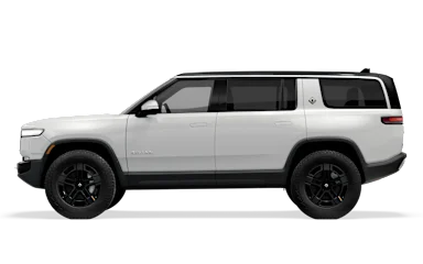 2024 R1S Glacier White side view