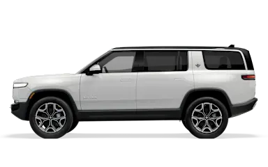 2023 R1S Glacier White side view