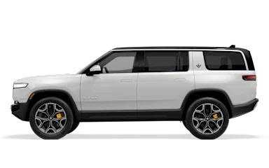 2025 R1S Glacier White side view