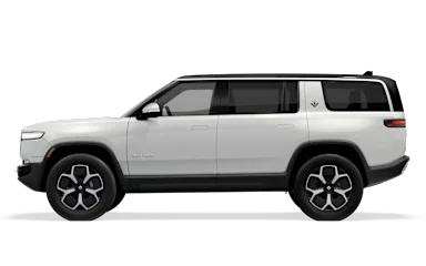 2023 R1S Glacier White side view