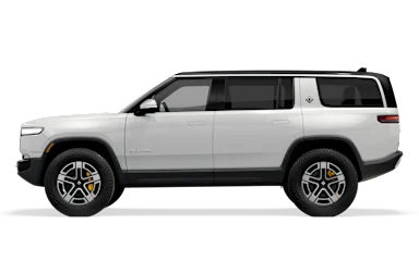 2023 R1S Glacier White side view