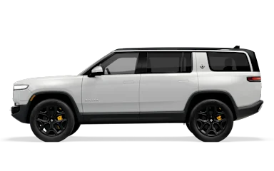 2023 R1S Glacier White side view