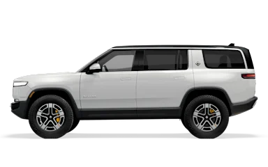 2022 R1S Glacier White side view