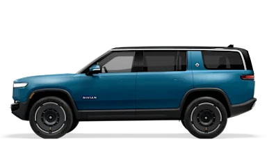 2025 R1S Rivian Blue side view