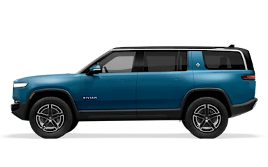 2025 R1S Rivian Blue side view