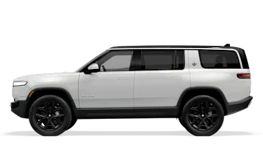 2024 R1S Glacier White side view