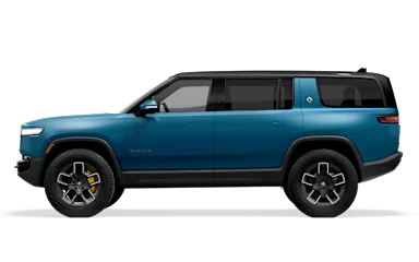2025 R1S Rivian Blue side view