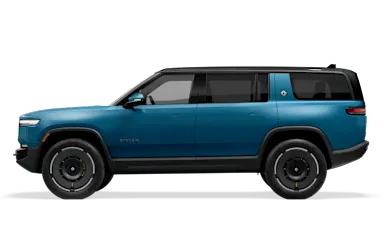 2025 R1S Rivian Blue side view