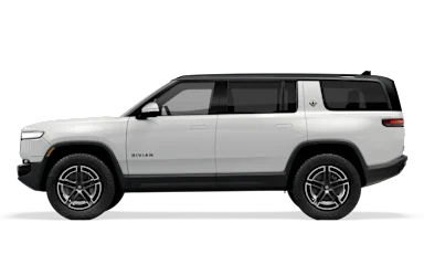 2025 R1S Glacier White side view