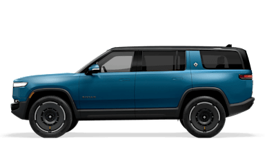2025 R1S Rivian Blue side view