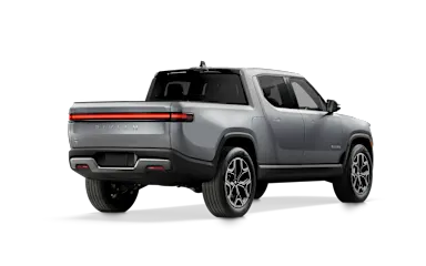 2023 R1T LA Silver alternative rear view