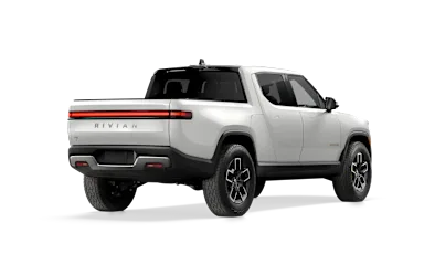 2022 R1T Glacier White alternative rear view