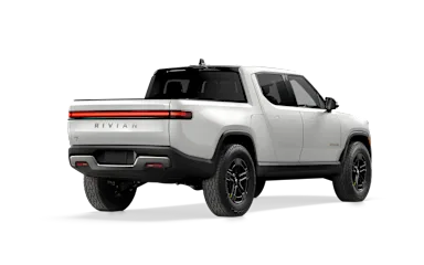 2022 R1T Glacier White alternative rear view