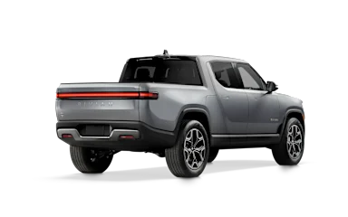 2023 R1T LA Silver alternative rear view