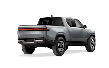 2023 R1T LA Silver alternative rear view