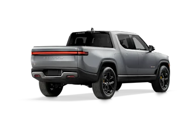 2023 R1T LA Silver alternative rear view