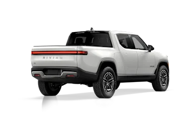 2025 R1T Glacier White alternative rear view