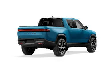 2026 R1T Rivian Blue alternative rear view