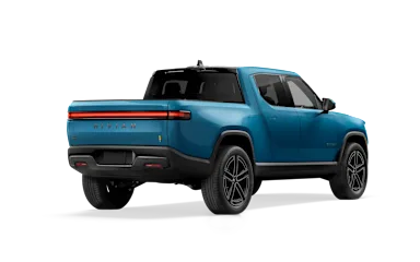 2026 R1T Rivian Blue alternative rear view
