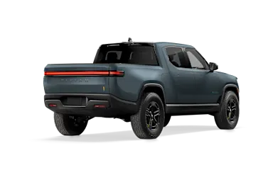 2026 R1T Storm Blue alternative rear view