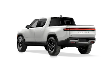 2023 R1T Glacier White rear view