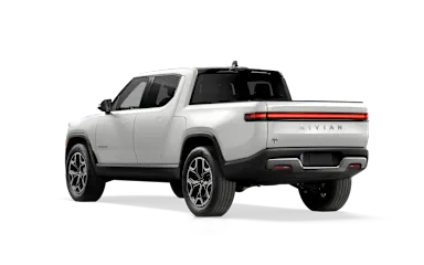 2023 R1T Glacier White rear view