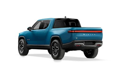 2025 R1T Rivian Blue rear view