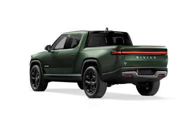 2023 R1T Forest Green rear view