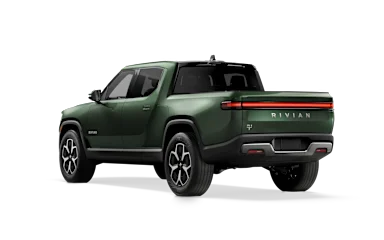 2023 R1T Forest Green rear view