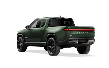 2023 R1T Forest Green rear view