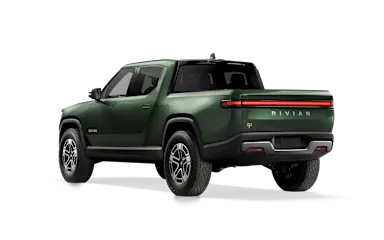 2023 R1T Forest Green rear view