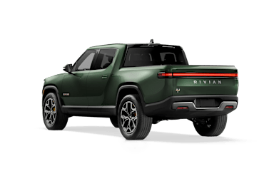 2023 R1T Forest Green rear view