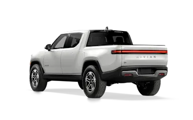 2023 R1T Glacier White rear view