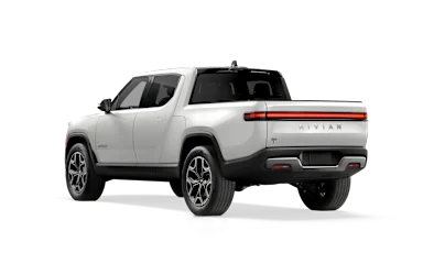 2023 R1T Glacier White rear view