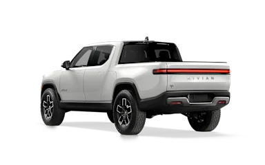 2024 R1T Glacier White rear view