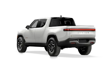 2022 R1T Glacier White rear view