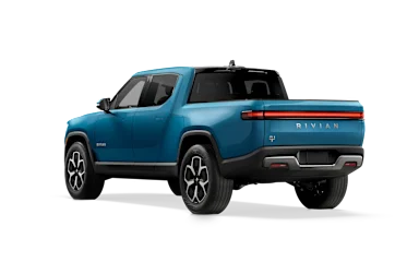 2023 R1T Rivian Blue rear view