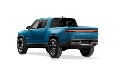 2023 R1T Rivian Blue rear view