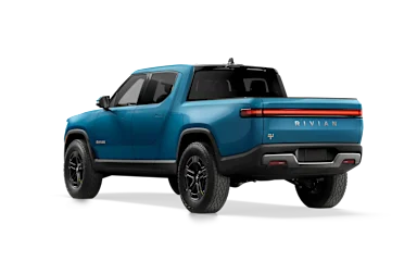 2023 R1T Rivian Blue rear view