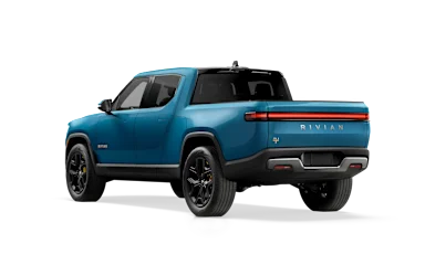2023 R1T Rivian Blue rear view