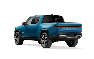 2022 R1T Rivian Blue rear view
