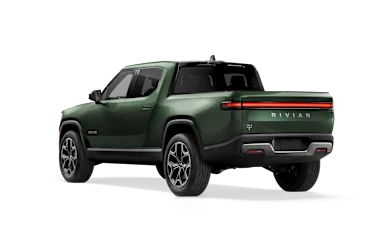 2025 R1T Forest Green rear view