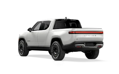 2025 R1T Glacier White rear view