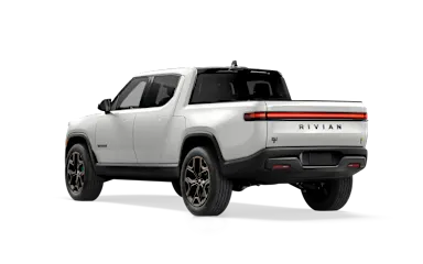2026 R1T Glacier White rear view