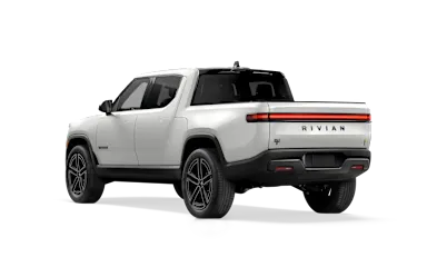 2026 R1T Glacier White rear view