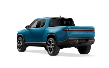 2026 R1T Rivian Blue rear view