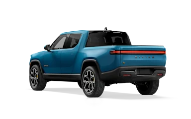 2026 R1T Rivian Blue rear view