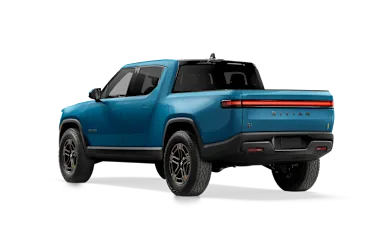2026 R1T Rivian Blue rear view