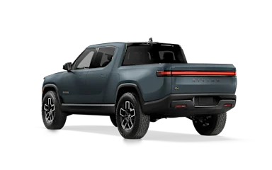 2025 R1T Storm Blue rear view