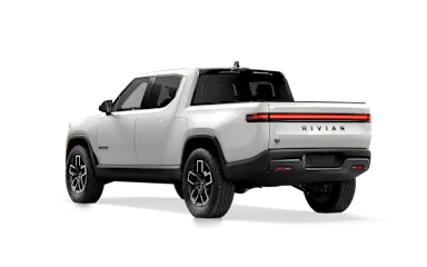 2027 R1T Glacier White rear view